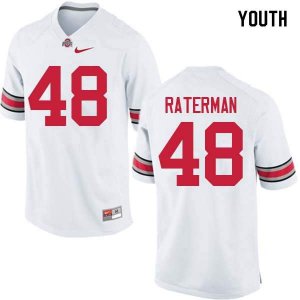 NCAA Ohio State Buckeyes Youth #48 Clay Raterman White Nike Football College Jersey FMI7445JI